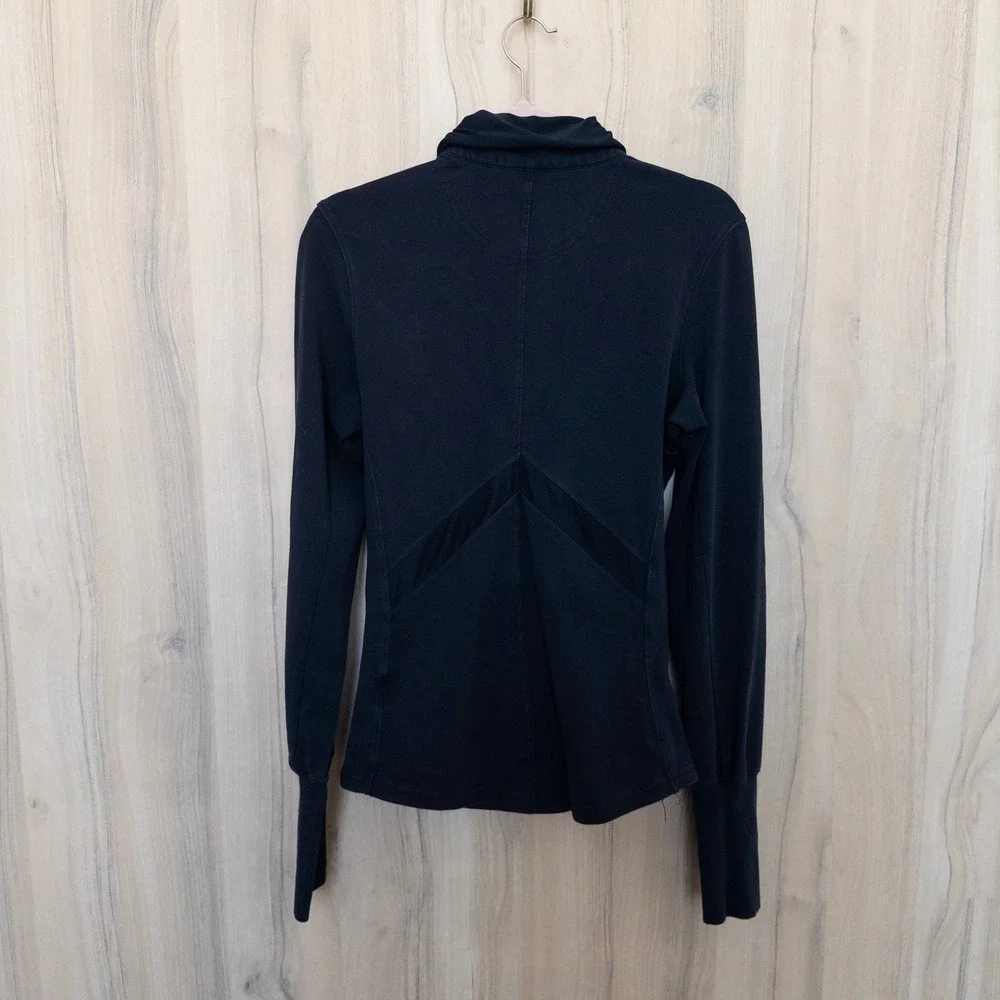 Nike Womens Athletic Pullover Small Black 1/4 Zip Dri-FIT Mesh Panel Activewear